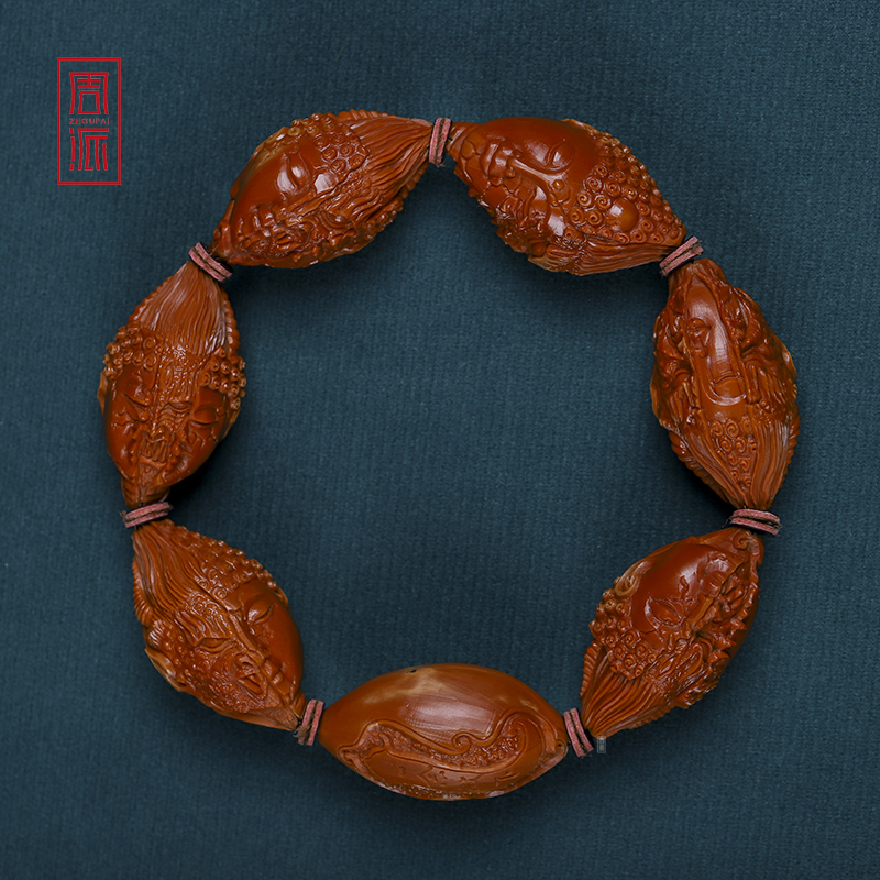 周派春毅核坊一念放下橄榄核手串一念之间文玩纯手工橄榄核雕刻