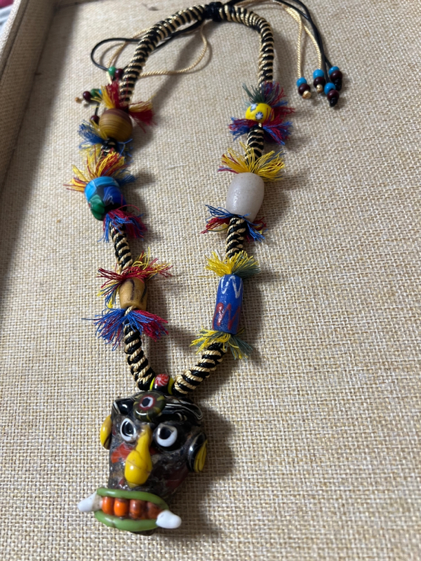 手工编绳琉璃娃娃獠牙款