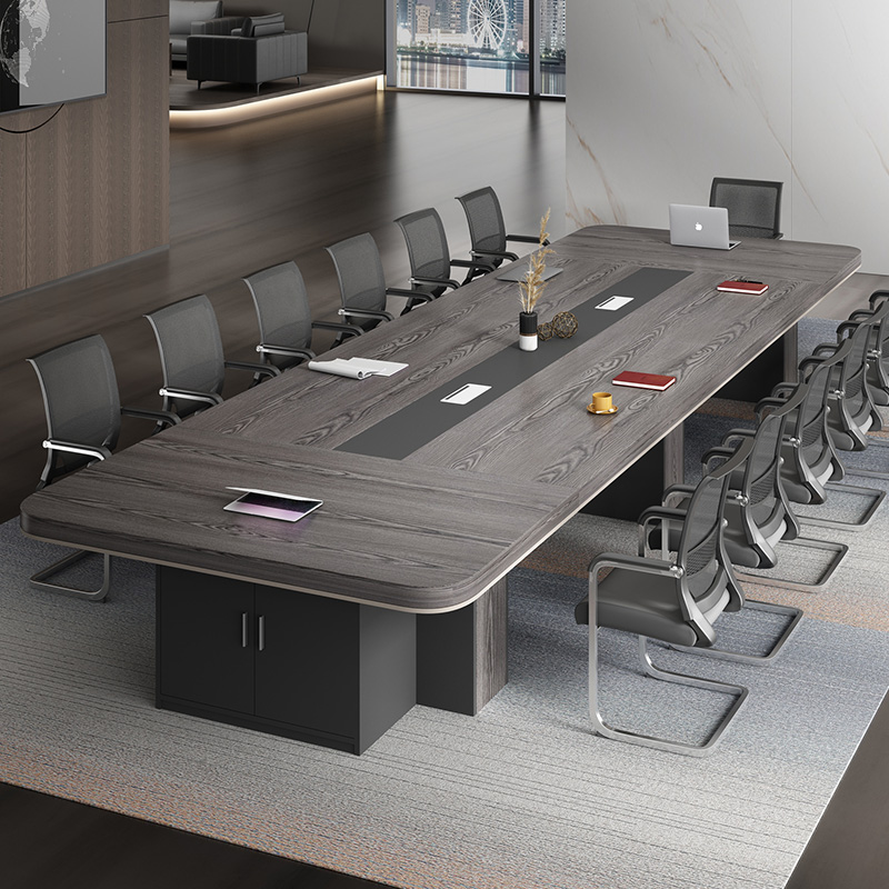 会议桌长桌简约现代新款办公家具长方形办公桌会议室洽谈桌椅组合