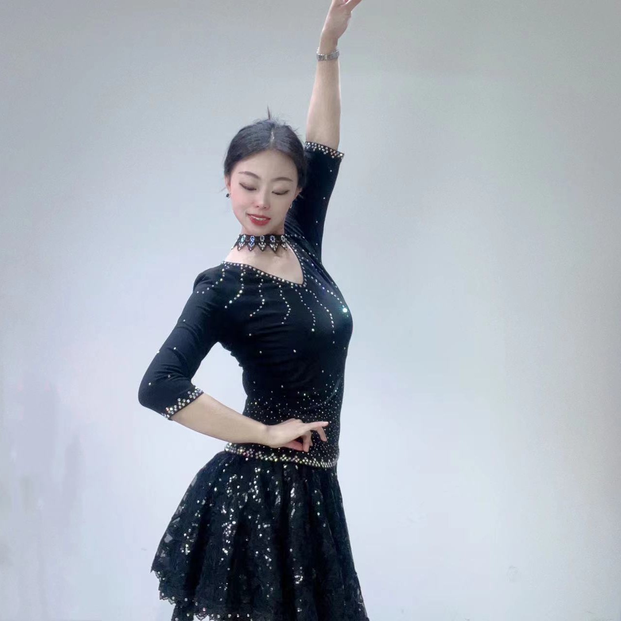 曦姿舞广场舞+ 经典款 三步踩广场舞 满闪舞蹈上衣