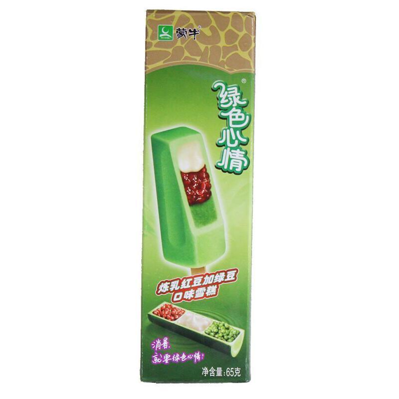 Y（10支）蒙牛绿色心情炼乳红豆加绿豆口味雪糕68g/份