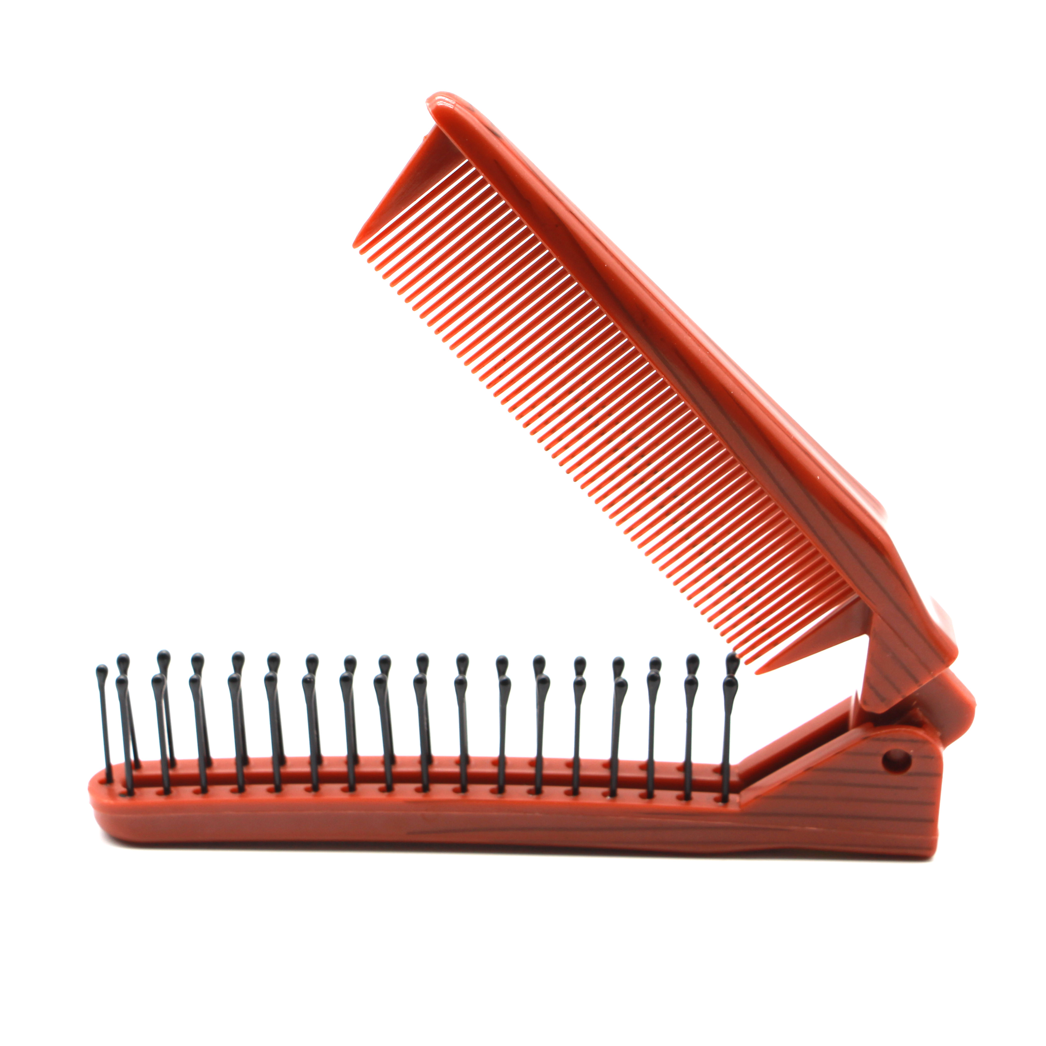 便携式双头折叠梳子户外旅行随身迷你梳直发卷发两用化妆梳实用