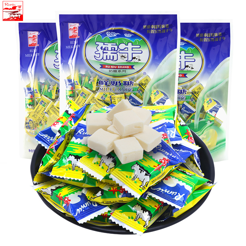 孺牛鲜奶糖牛奶糖果散装批发喜糖8090后怀旧零食儿时回忆童年零食