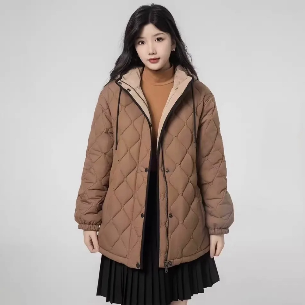 时髦简约大气保暖新雪丽棉服1400720-1038733-001