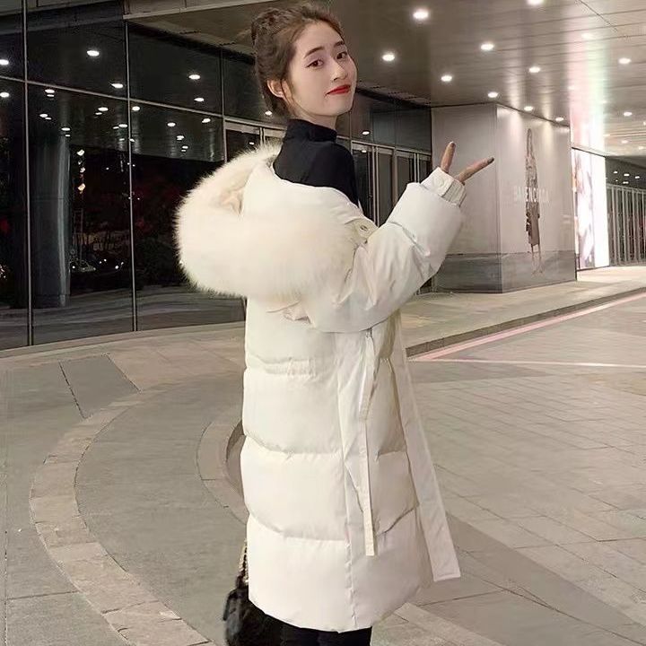 波司登羽绒服女2023年新款中长款韩版时尚洋气白鸭绒大毛领加厚小