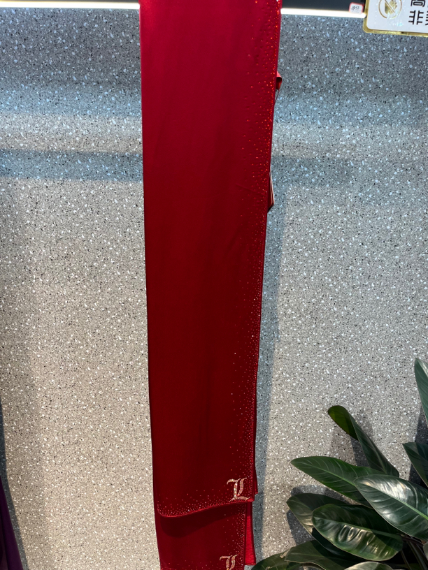 28019酒红色披肩