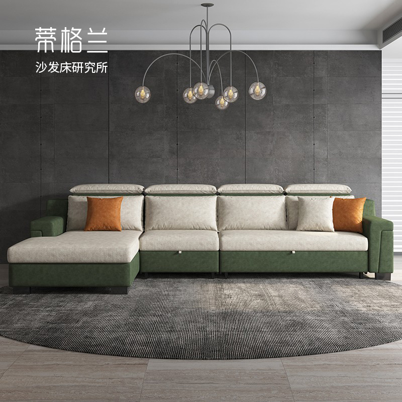 简约现代科技布艺沙发床小户型双三人客厅可躺可睡多功能两用家具