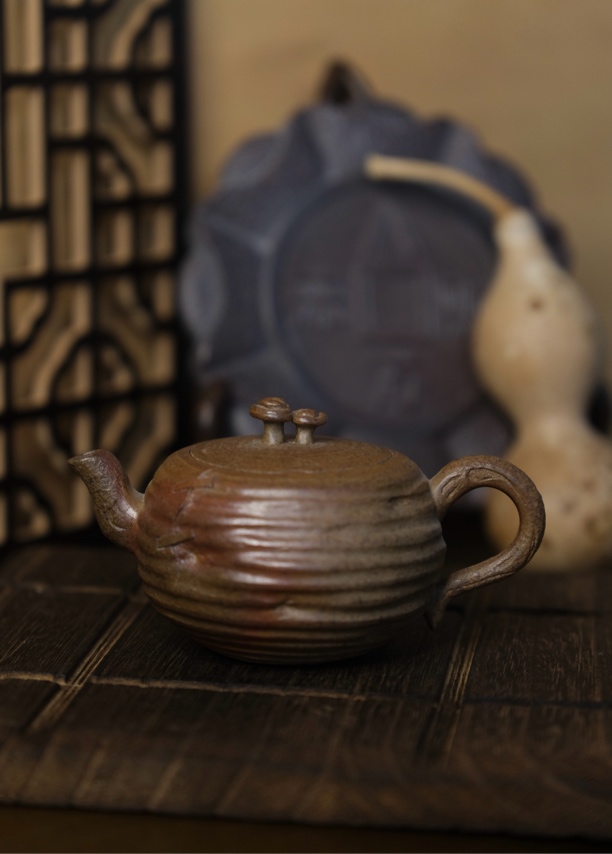 宜兴全手工紫砂壶柴烧《灵芝》