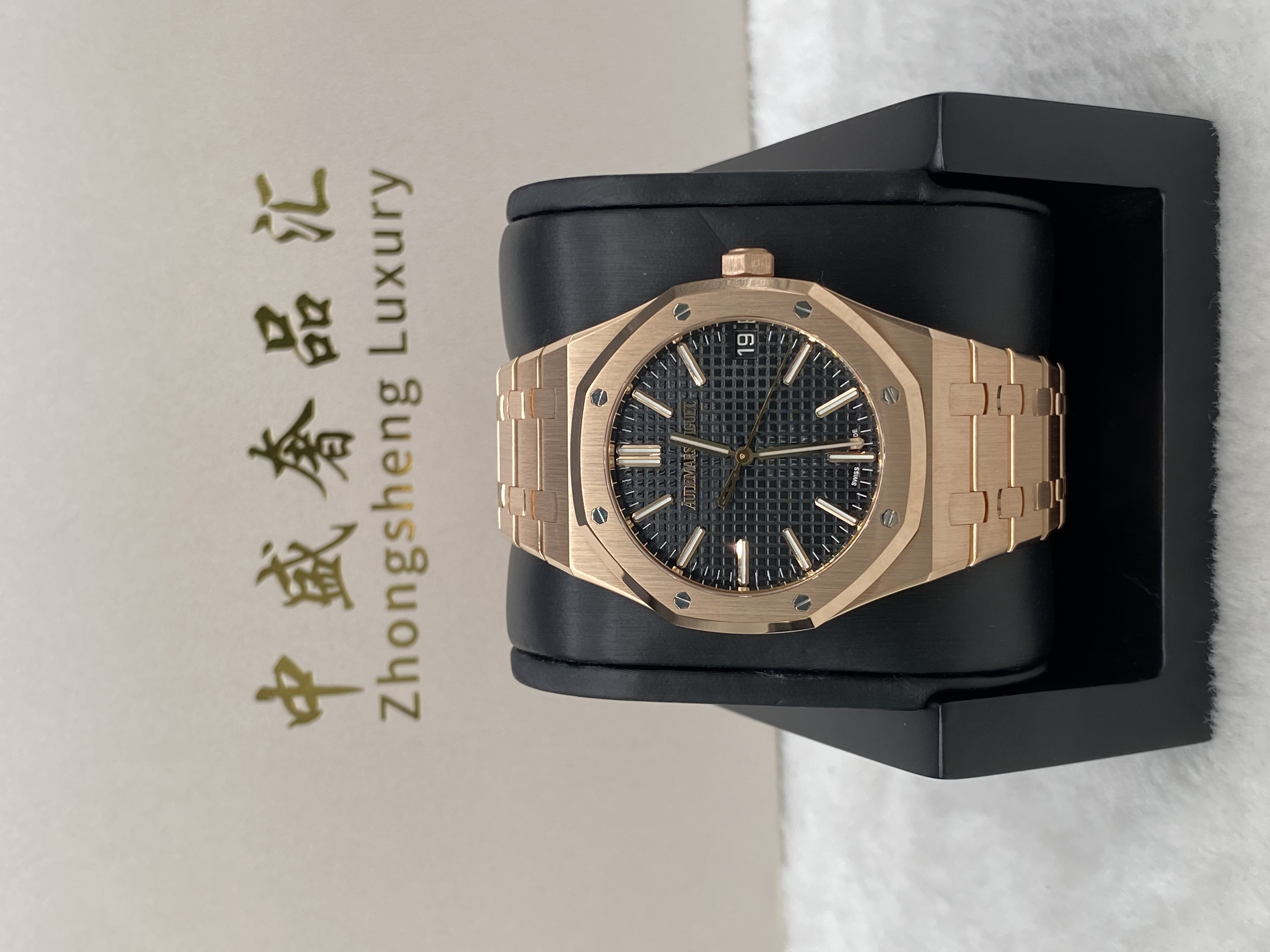 95新 AIPE/爱彼 15510全金黑22年50周年纪念款男士时尚名表经典