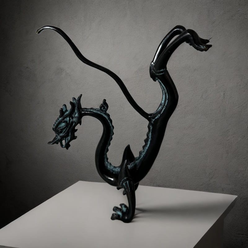 仿古青铜器生肖铜立龙办公室桌装饰工艺礼品摆设古玩收藏伴手礼品