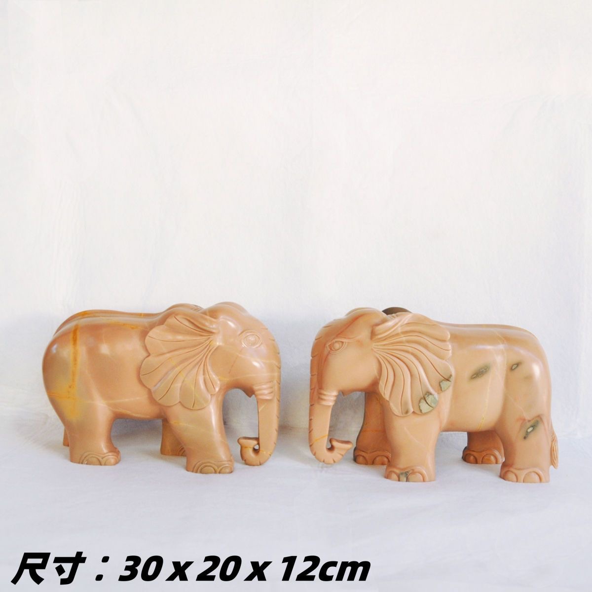 攀枝花苴却砚手工雕刻大师工艺胭脂玉大象摆件石质大象居家摆件砚