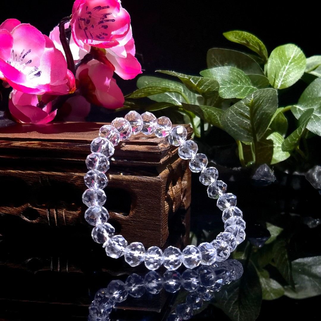 白水晶切面手链-多样性发其一