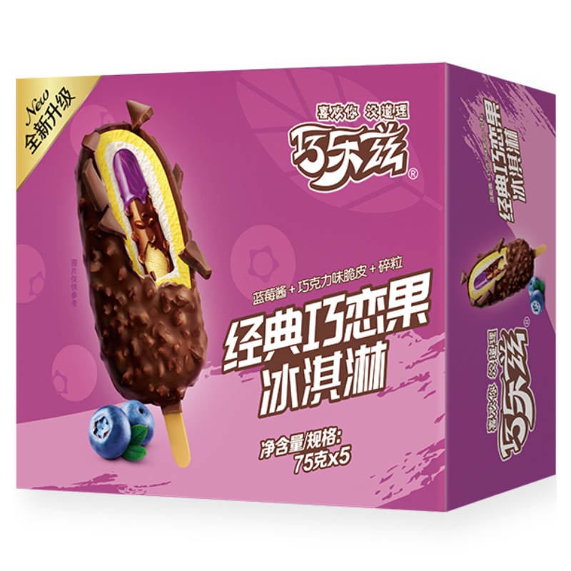 伊利巧乐兹经典巧恋果雪糕 75g*5只