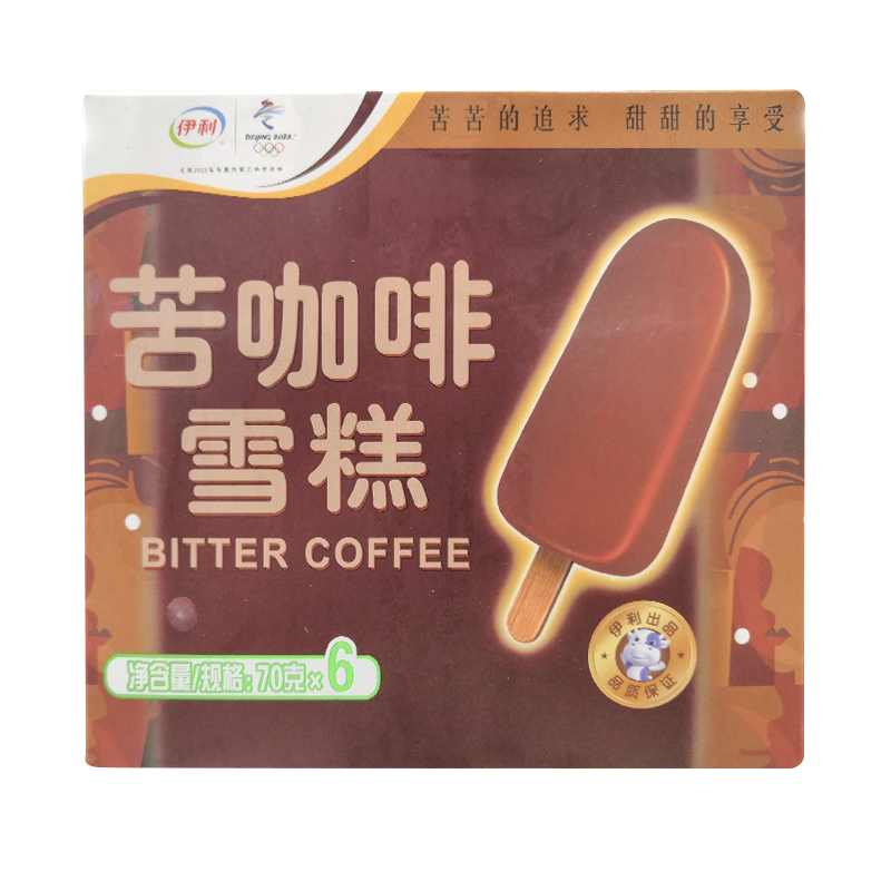 伊利苦咖啡雪糕家庭装 70g*6
