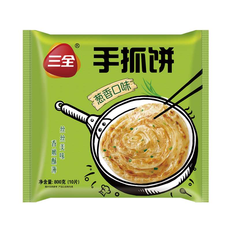 三全葱香手抓饼800g