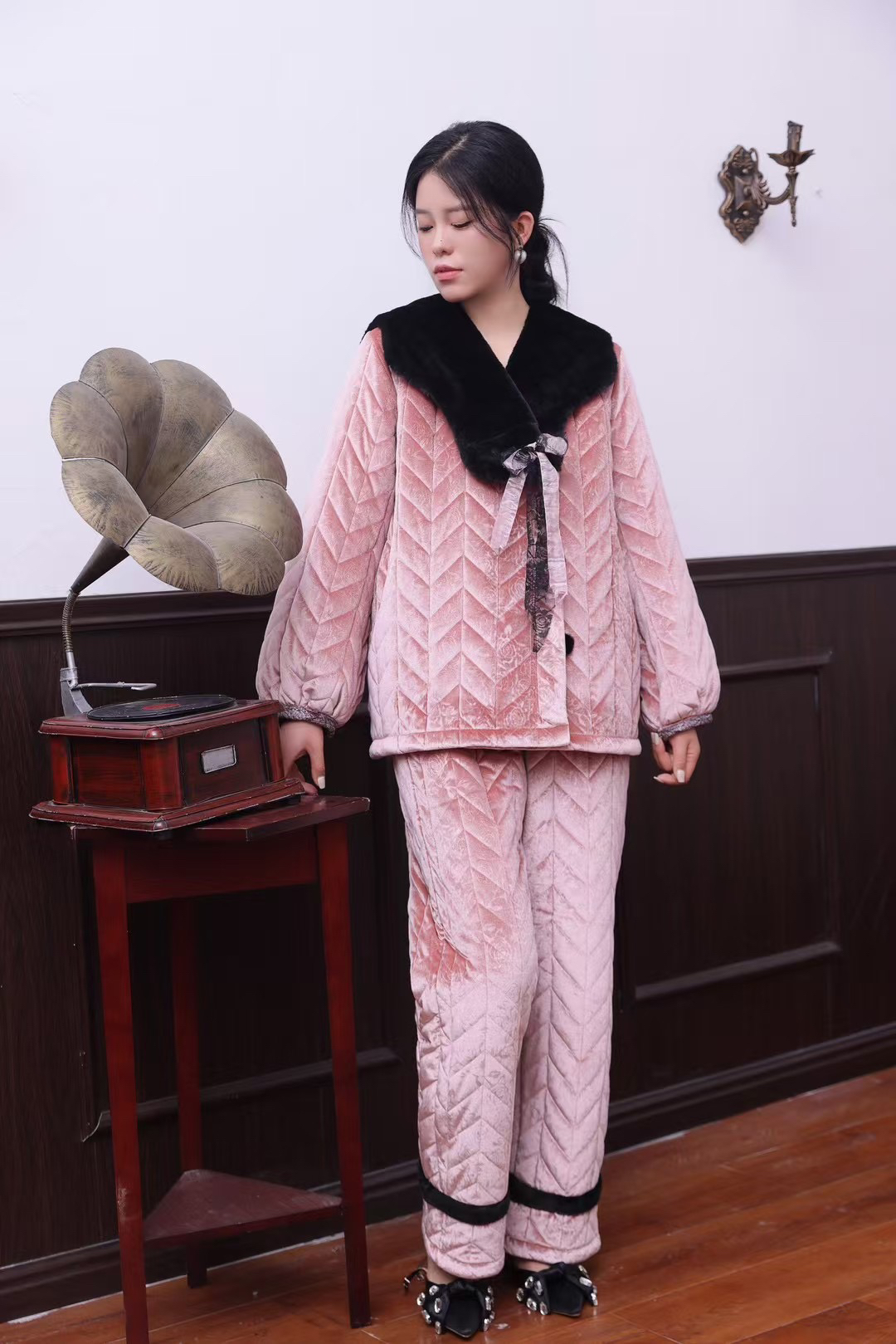 原沐MU.落日玫瑰.软糯时尚加厚可外穿家居服