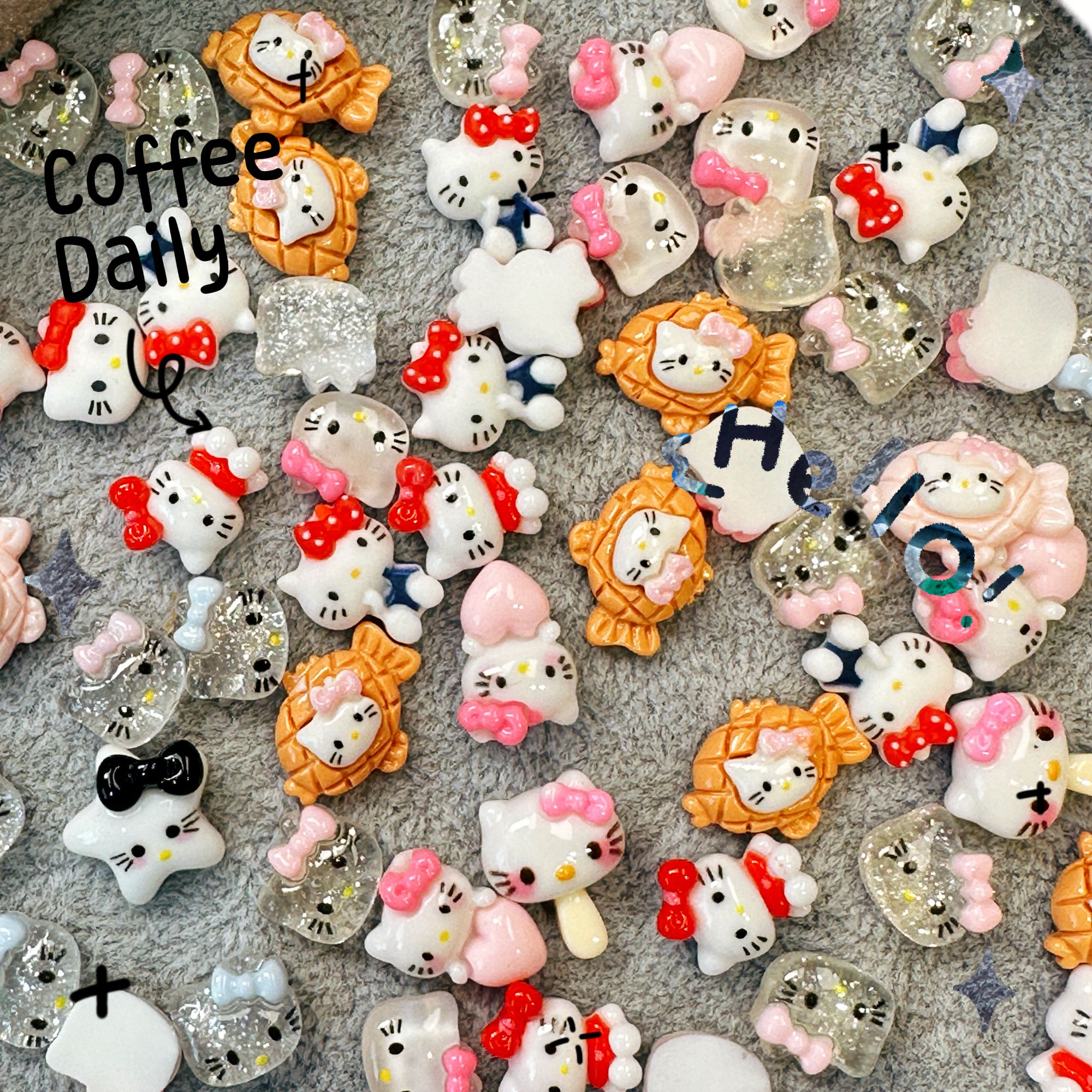 【高定白皮kt】立体树脂DIY美甲饰品