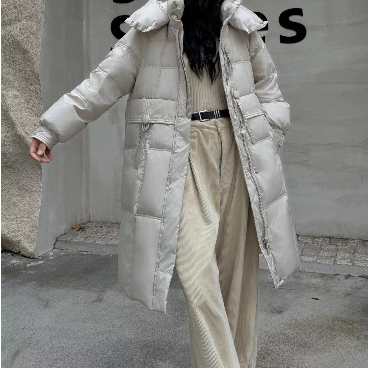 『鹅绒服F』新款简约设计款百搭时尚款休闲鹅绒服7703