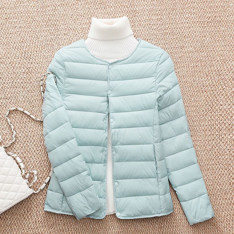 火灵鸟羽绒服新款羽绒服女轻薄短款内穿小羽绒服保暖无领内胆洋服
