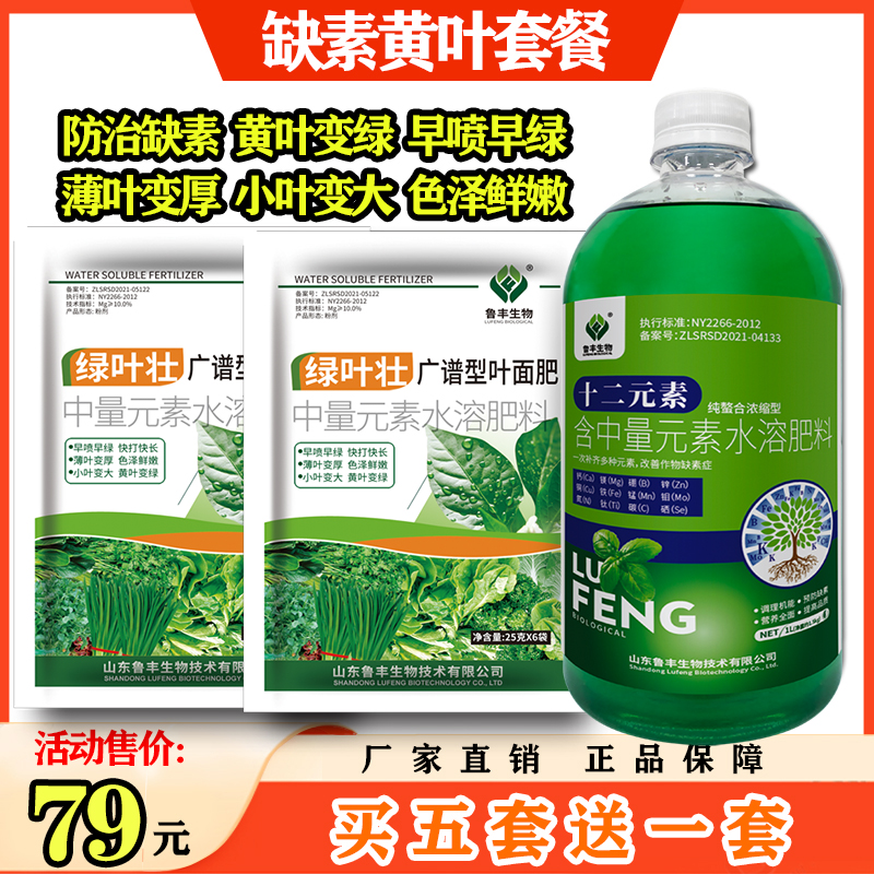 鲁丰肥料缺素黄叶套餐绿叶壮十二元素