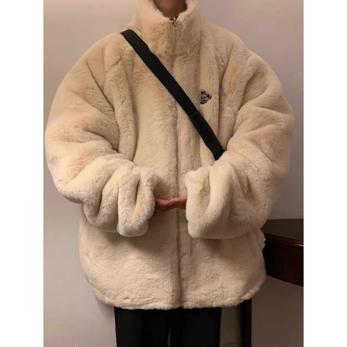 冬季男外套冬装宽松休闲保暖情侣棉衣棉袄长袖格子立领棉服百搭