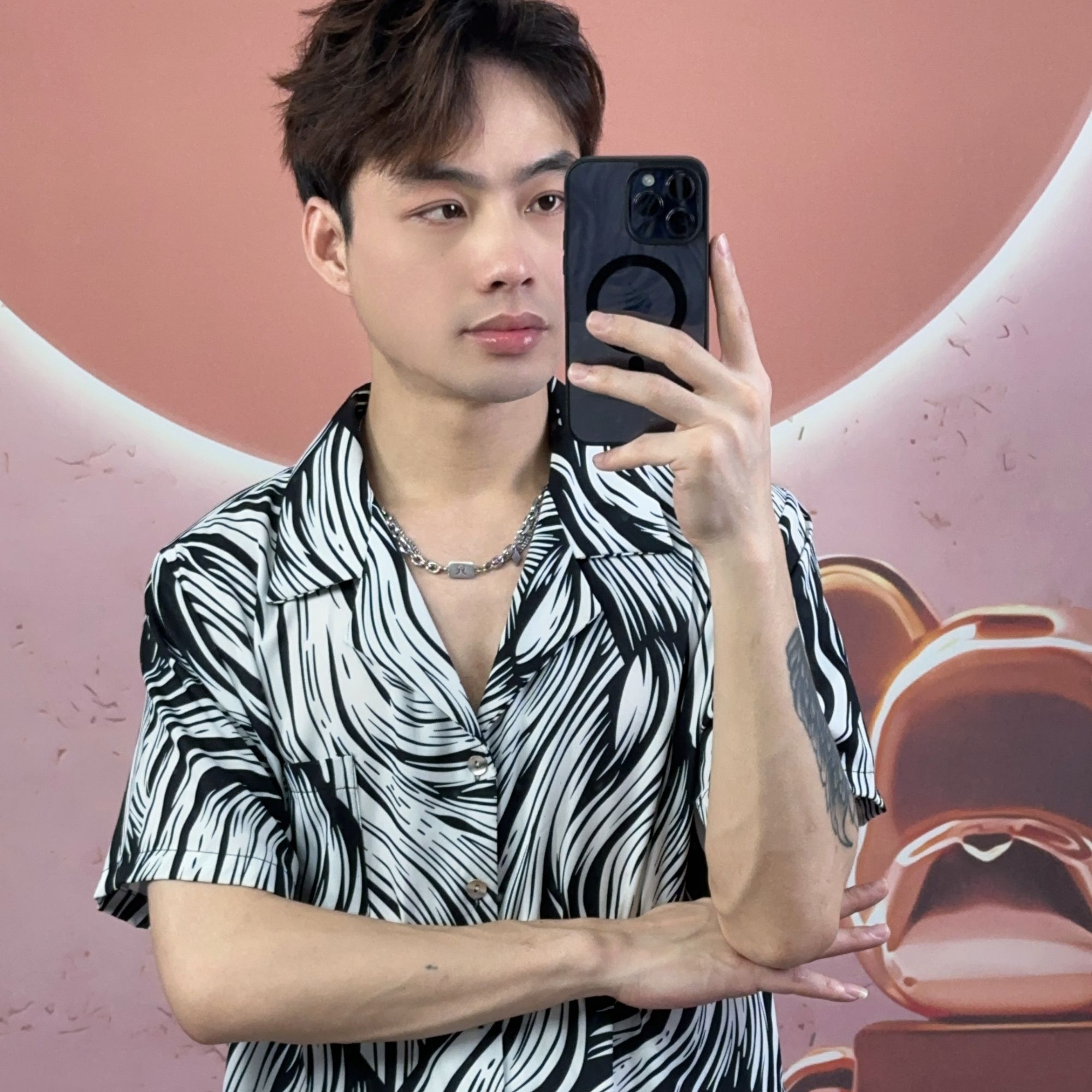 （301-399）娅橙   夏季冰雪丝短袖薄款睡衣新款男士潮流家居可外出