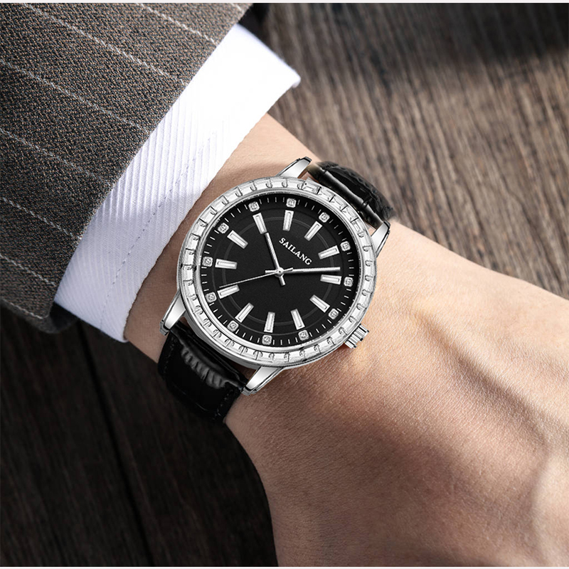 【粉丝福利】极光黑武士系列商务夜光男士百搭经典腕表王海6603