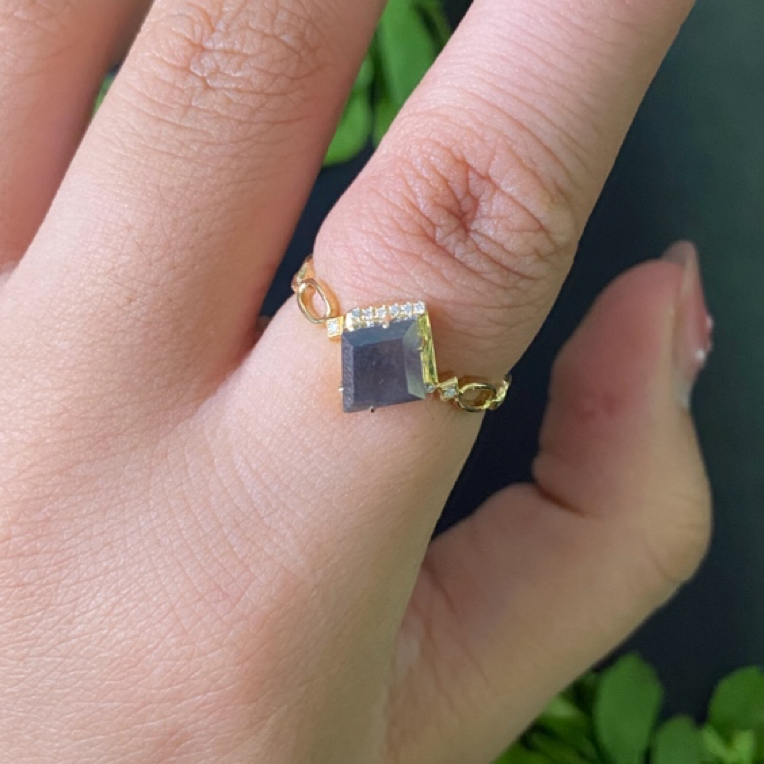 天然缅甸A货翡翠-乌鸡种戒指42