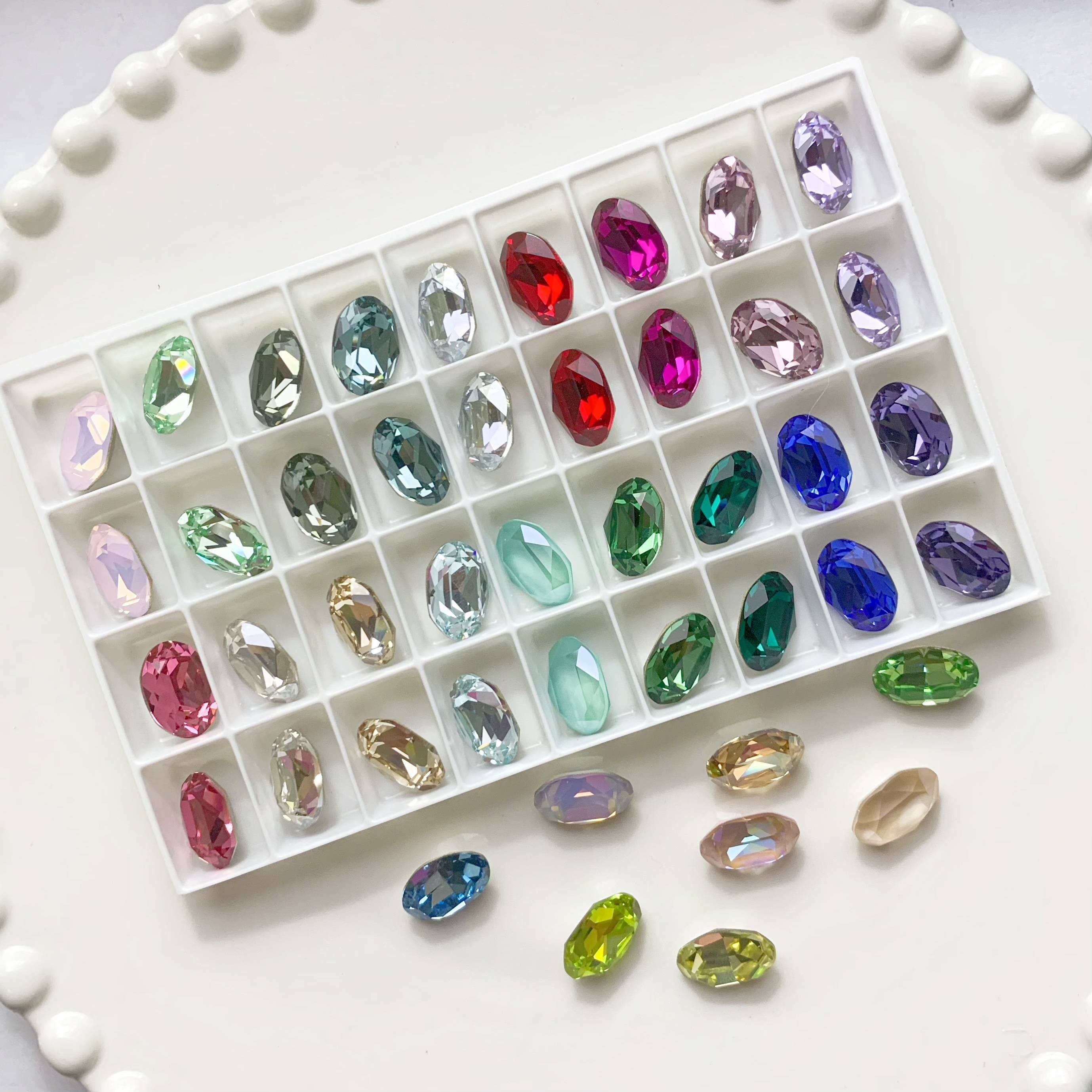 奥地利正品华子新款鸽子蛋8*6mm轻奢超闪亮高品质爆闪美甲钻