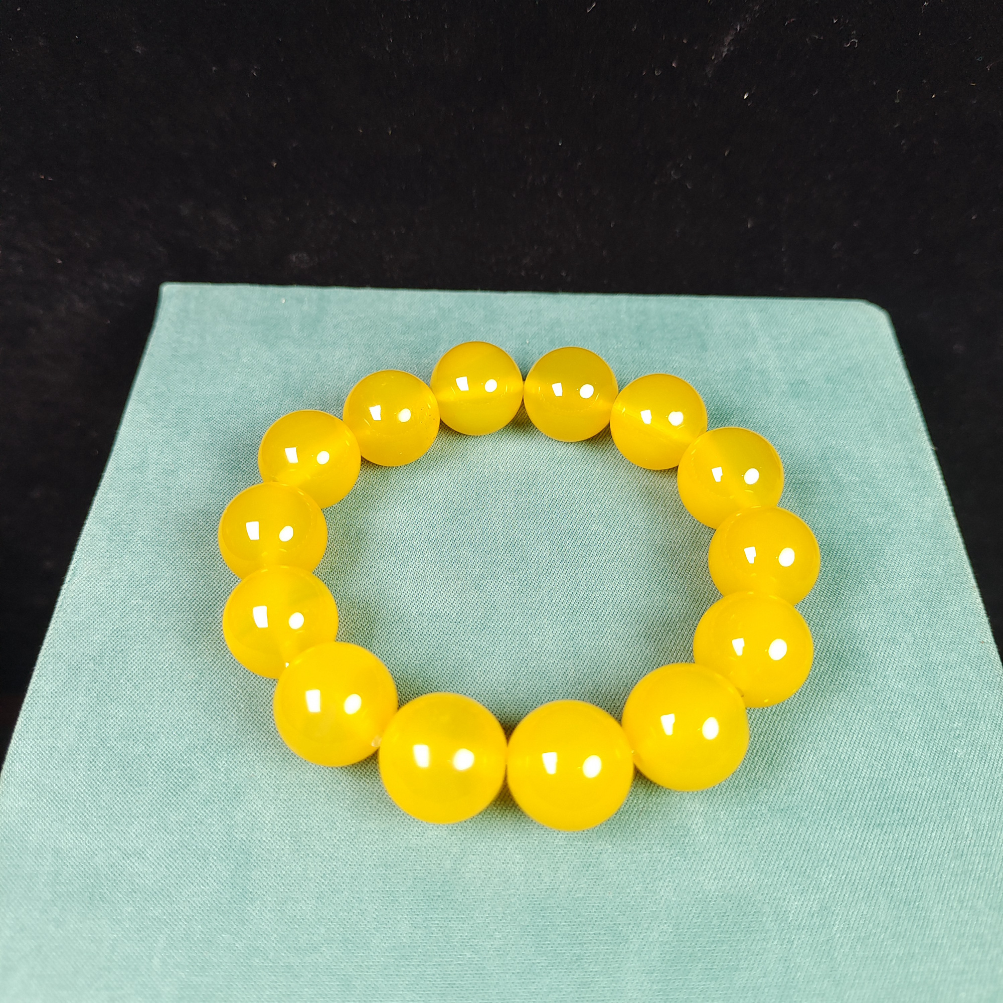 YS014【福佑多】 九品龙皇参 黄玛瑙手串卡13-14多样性拍一发一