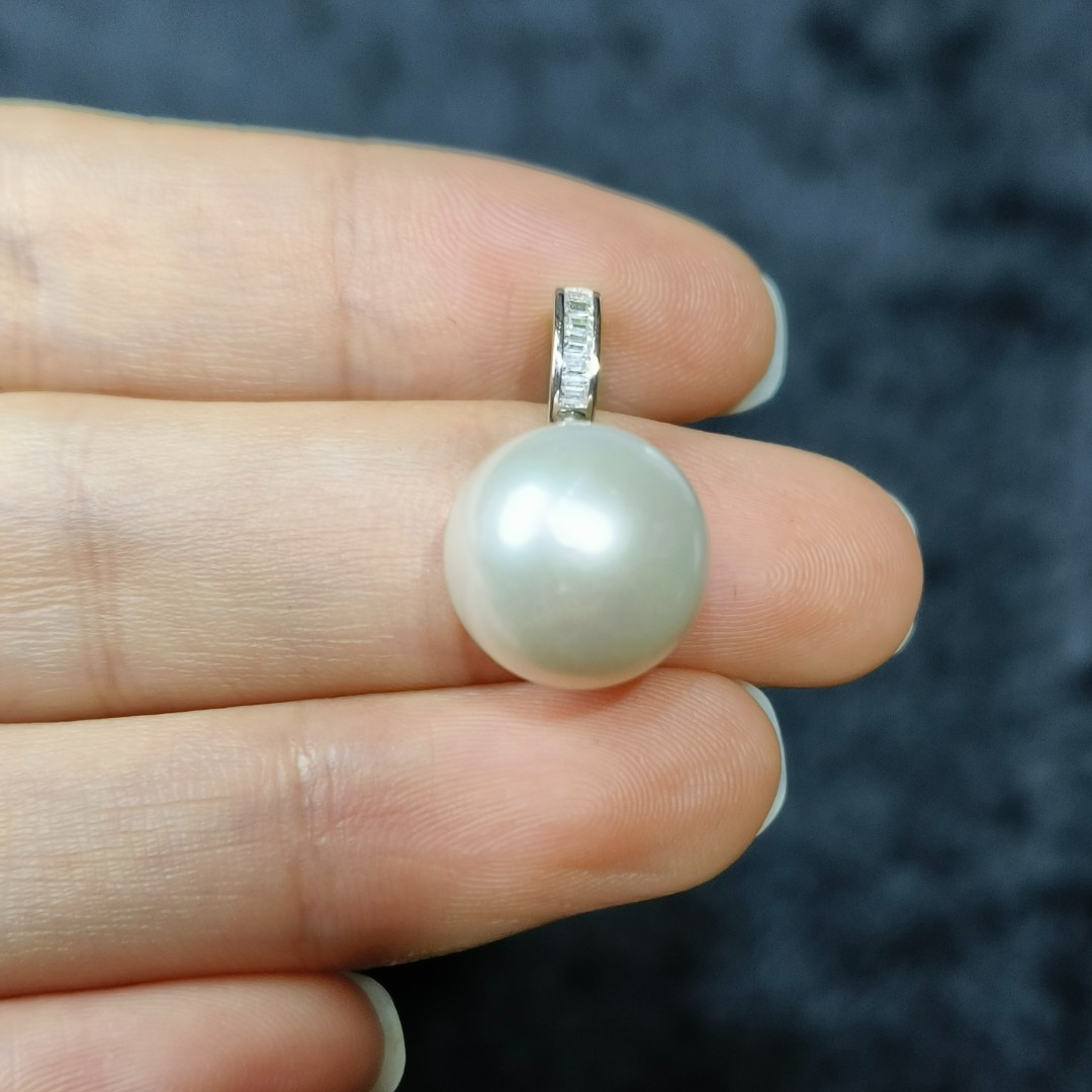 WHL003 淡水时尚百搭简约轻奢万能扣吊坠12-13mm经典气质简单素款