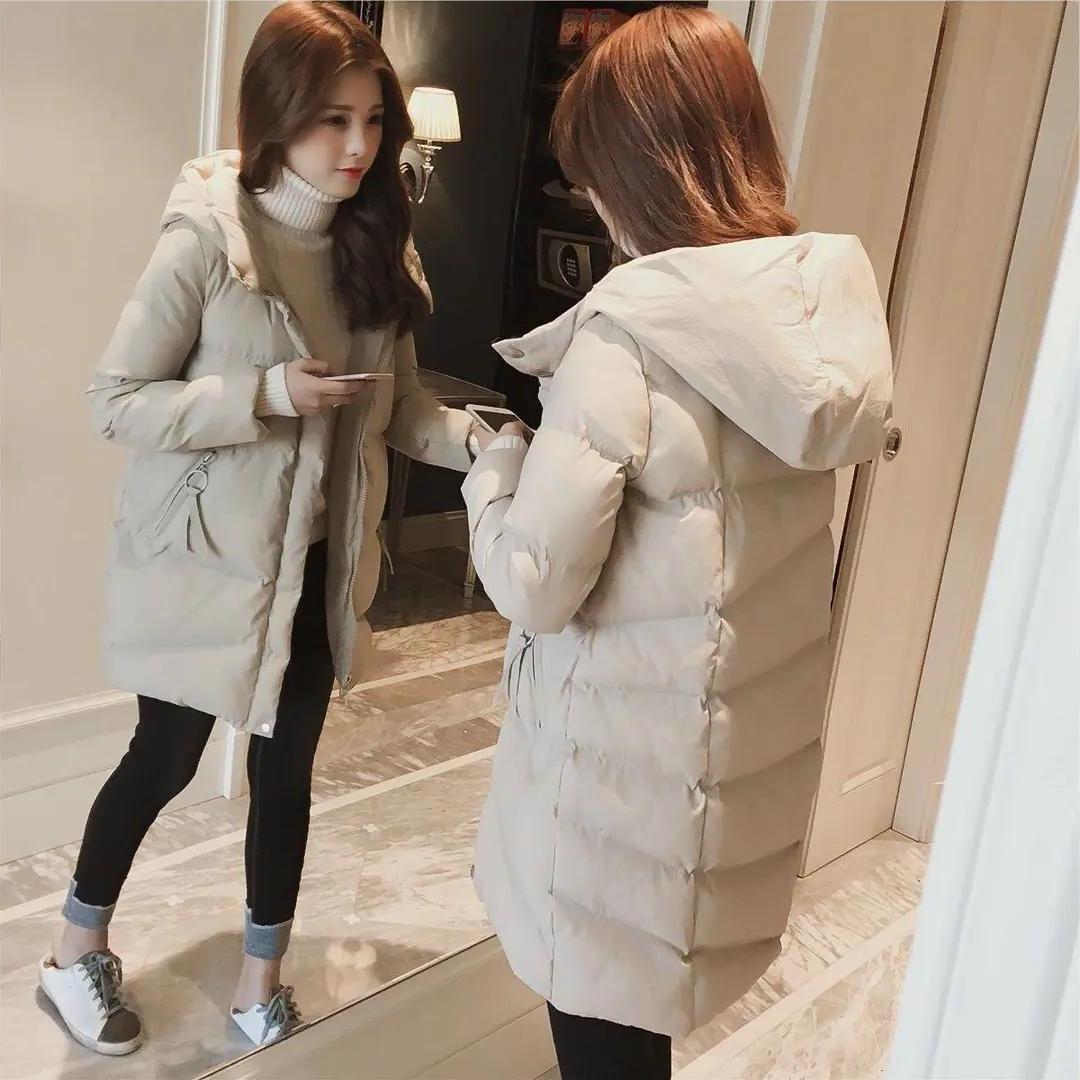 好客轻薄羽绒服服2023年冬装新款韩系小个子150中长款加厚