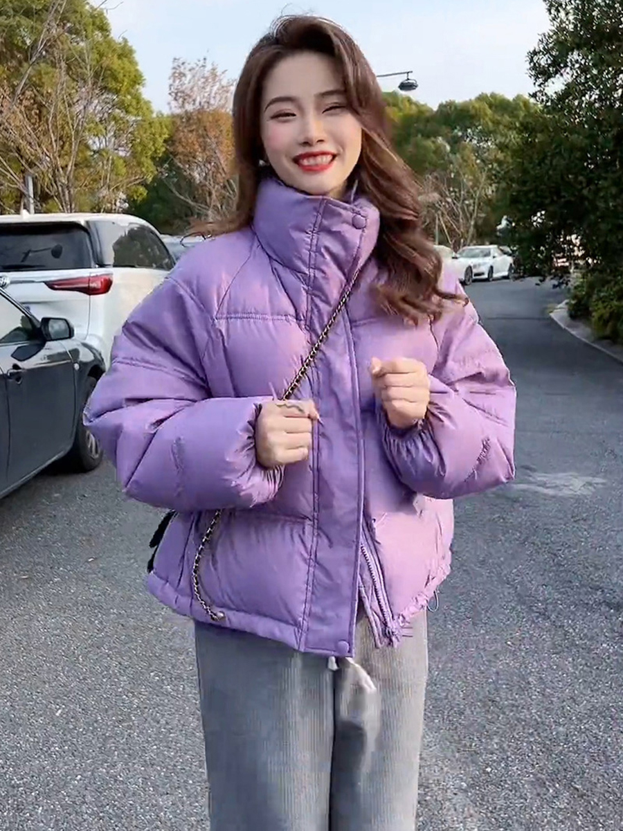 今年流行羽绒服女短款2023冬季新款小个子鸭绒面包服爆款保暖外套