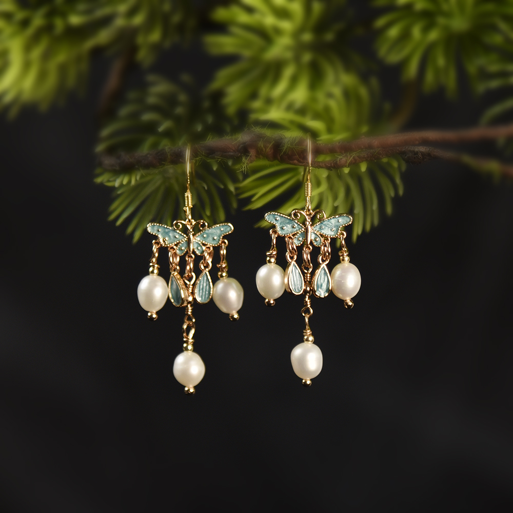 华容珠翠原创古风耳环耳饰流苏步摇汉服旗袍新中式国风复古耳坠