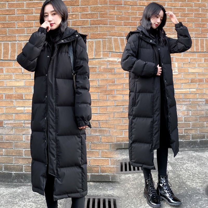 波司登爆款中戏羽绒羽绒服女长款2023年冬季新款韩版棉衣过膝棉袄