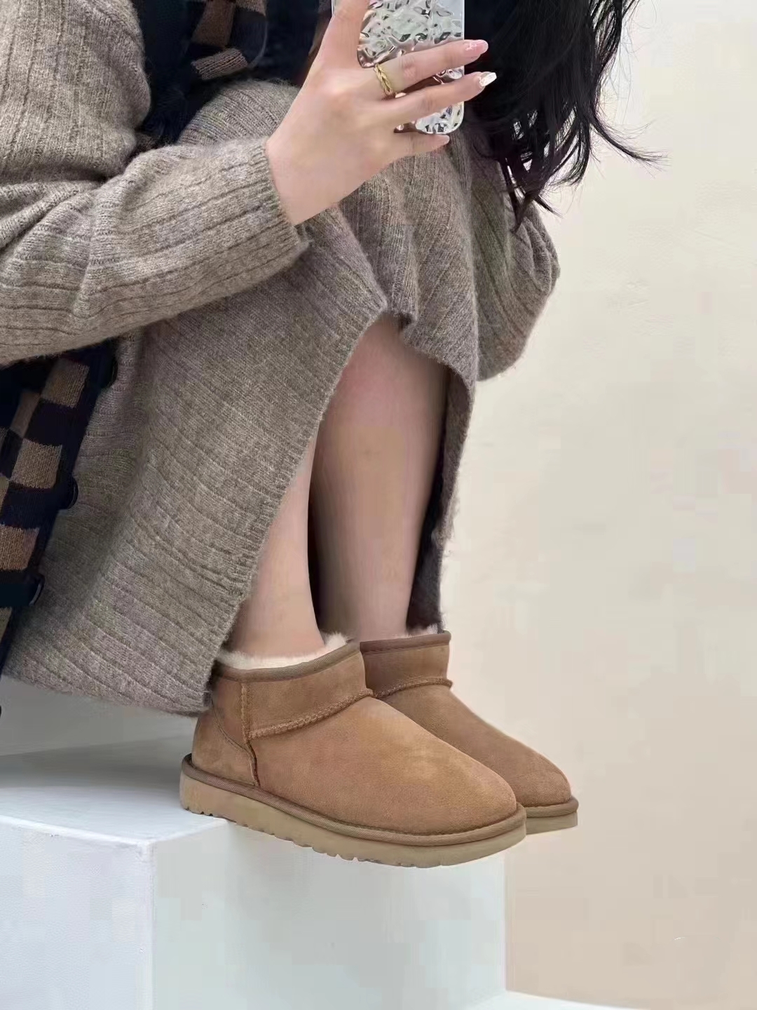 【男女情侣冬雨同款】经典真羊皮毛一体雪地靴冬季加厚舒适百搭平底