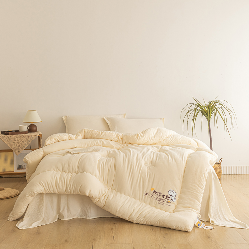 新款A类亲肤活性印染水洗棉大豆纤维被春秋被冬被保暖单人双人被