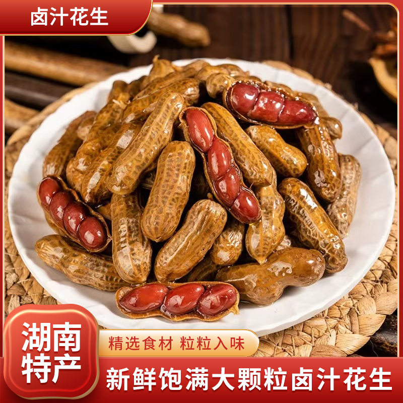 【卤汁花生】五香下酒煮花生香辣味100克/包卤煮湿花生湖南卤花生