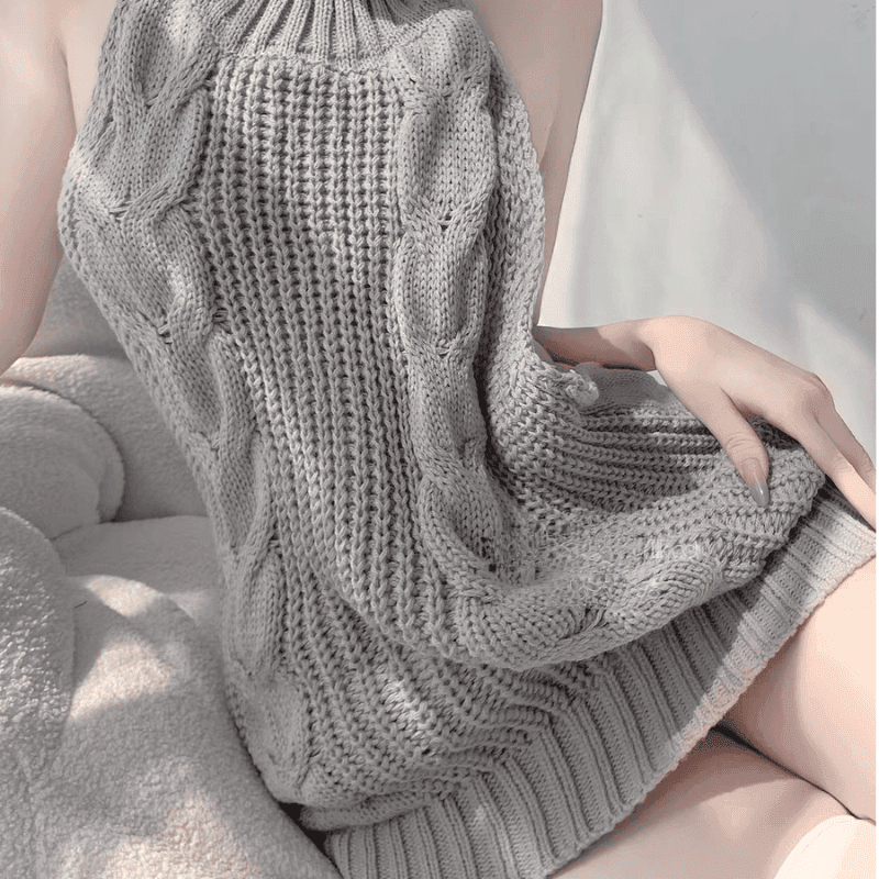 露背套头日系高领少女团子日本网红甜美连体无袖宅男杀手镂空睡衣