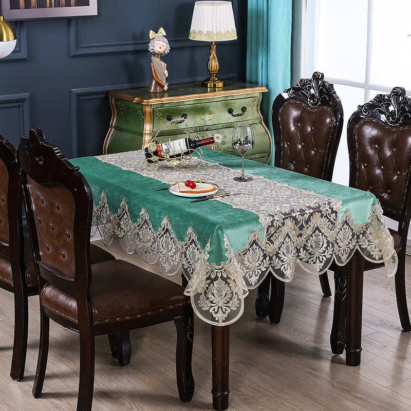 餐桌盖布家用茶几垫轻奢风万用盖布长方形欧式防滑通用餐桌盖布