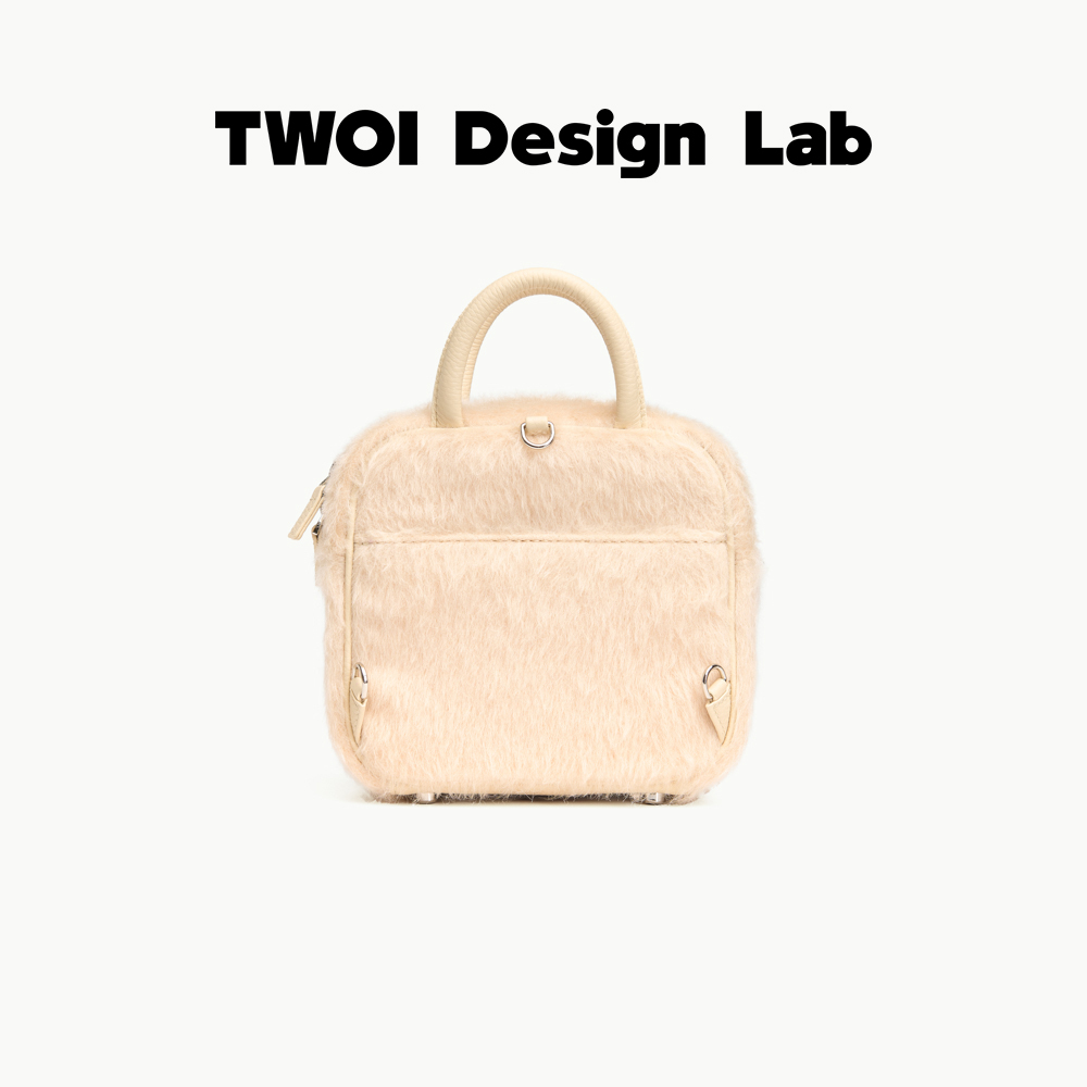 TWOI Design Lab "小苏利" 「头层牛牛多种背法苏立奶驼色方块包」