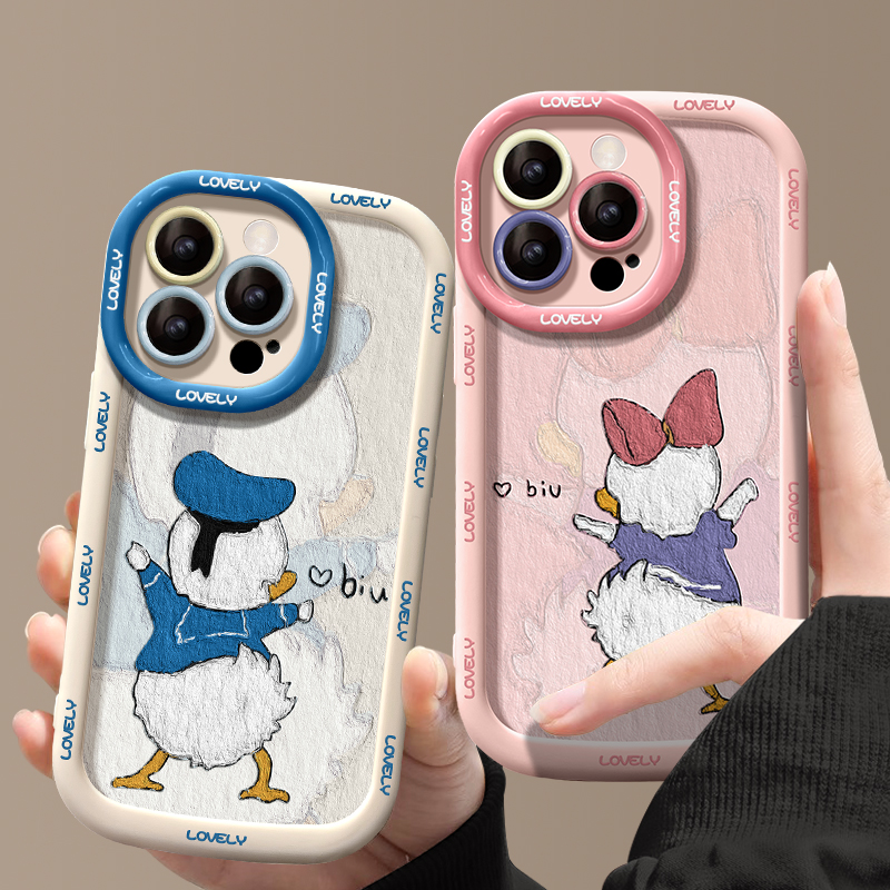 油画唐老鸭iPhone14promax创意15pro/12promax苹果13/11pro手机壳