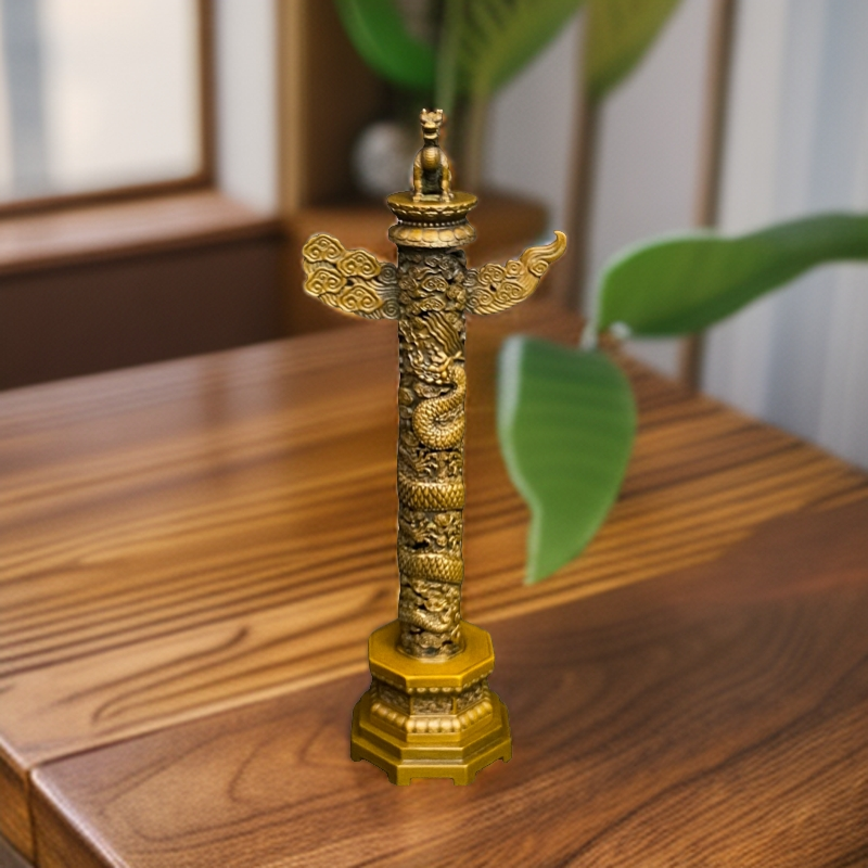【善香缘工艺品】苏工庆松堂胡庆松制华表6.5*6.5*29cm精工细作