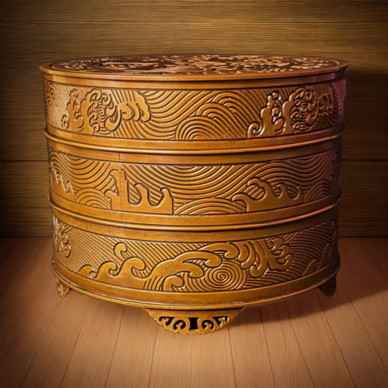 【善香缘工艺品】苏工庆松堂胡庆松制花好月圆人长寿印香炉15*15*12