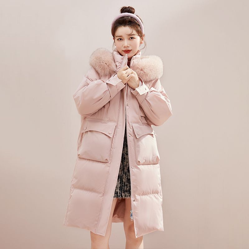 【杭州正品】今年爆款羽绒服女中长款2023冬季新款时尚加厚外套潮