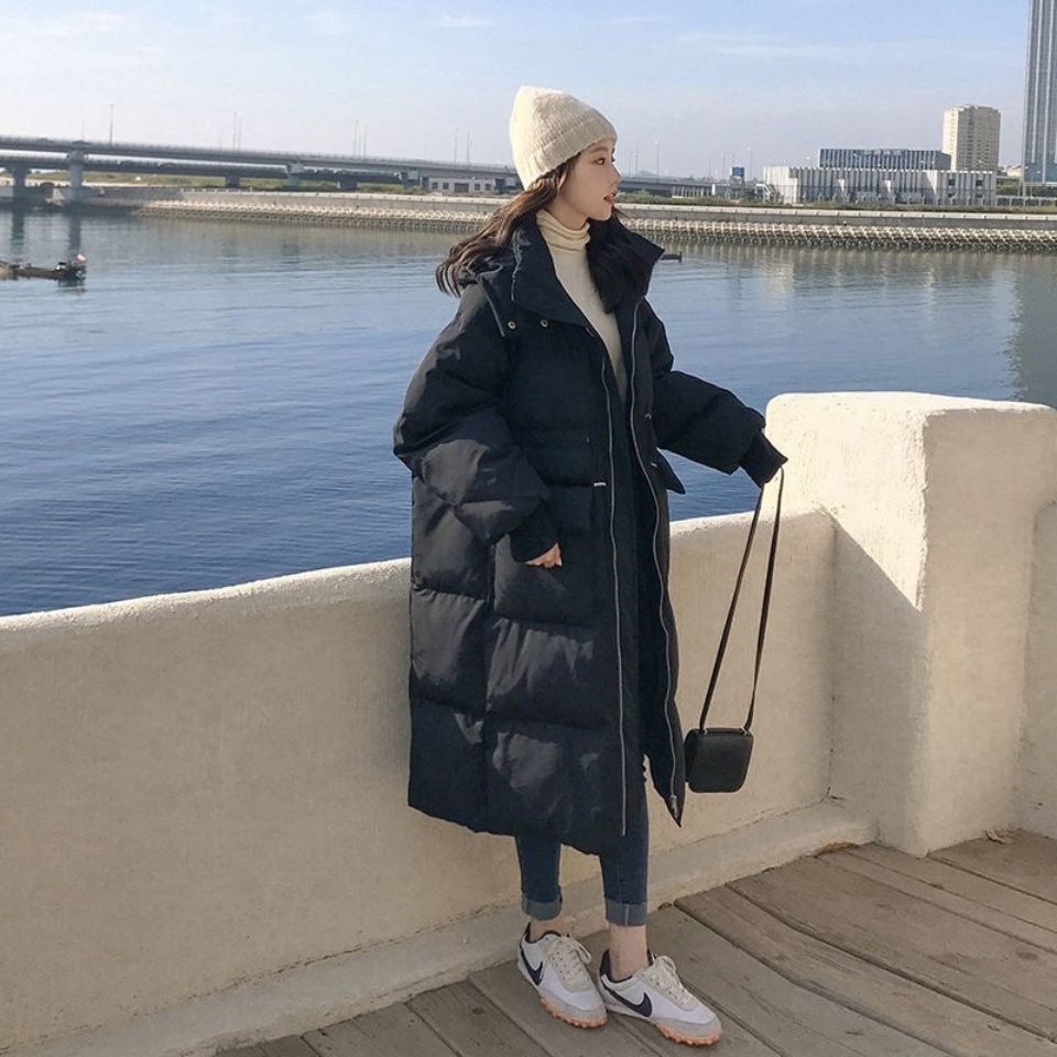 羽绒棉衣女2023冬季新款棉服中长款韩版学生收腰棉袄ins外套潮
