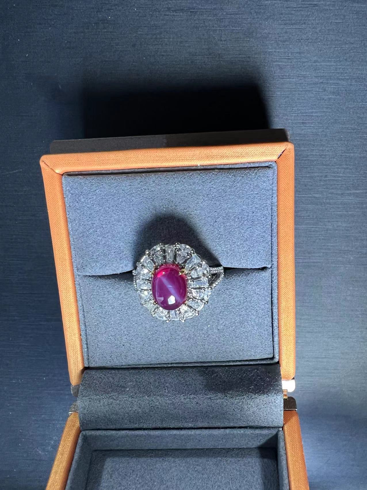 非金属戒指   A092HJ浪漫曼谷之旅时尚轻奢红色镶嵌戒指