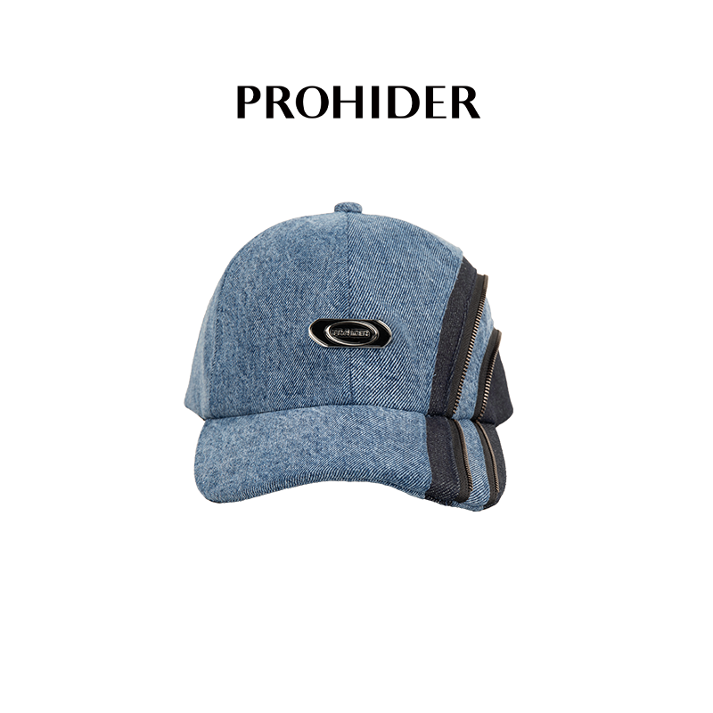 PROHIDER/颇嗨牛仔拉链拼接棒球帽