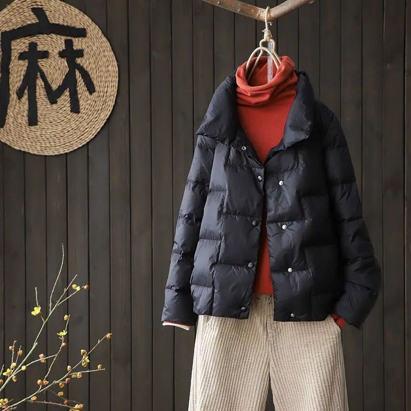 波司豋女士小棉袄羽绒服服女2022冬季新款韩版宽松棉衣立领短款棉