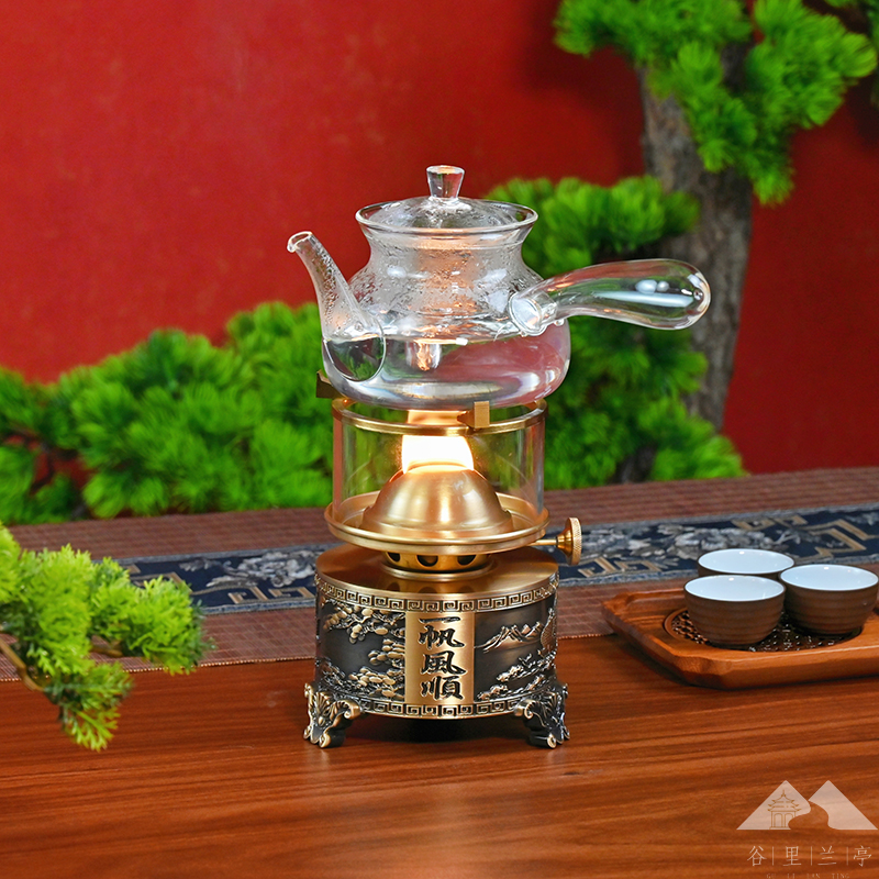 丝焰茶灯迷你一帆风顺高脚空气灯煤油灯煮茶炉精致高档活火茶灯